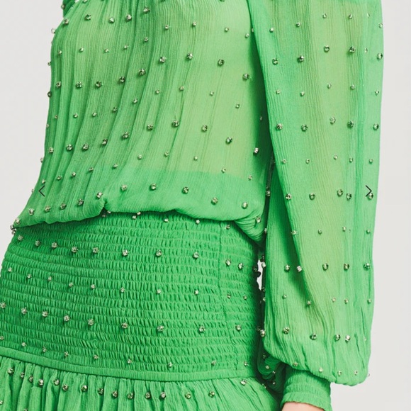 Retrofete Embellished Silk Chiffon Dress. Only worn once for a few hours! - Picture 2 of 5